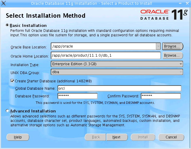 Oracle 11gR1 Installer - first screen